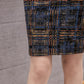 Eleganter, karierter, bedruckter lässiger Rock für Damen, hohe Taille, Stretch-Paket, Hüfte, Bleistiftröcke, Übergröße