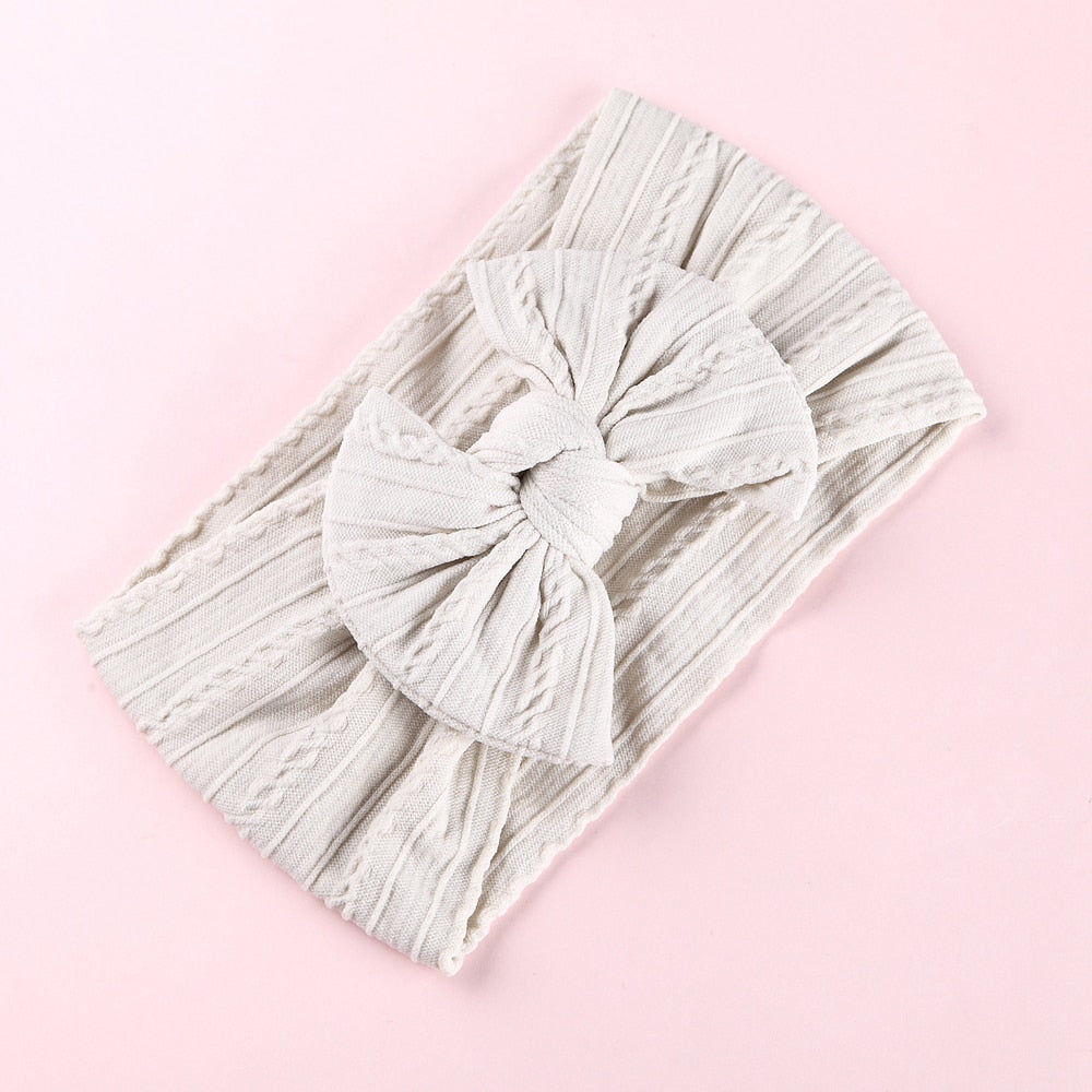1Pcs Neugeborenes Baby Stirnband für Mädchen, elastisch Baby Schleifen, weiches Nylon Kinder Kopfbedeckung, Haarschmuck 32 Farben