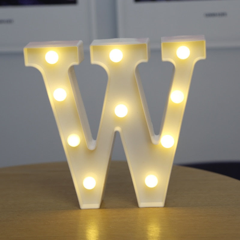 Alphabet Buchstaben LED-Leuchten, Leuchtzahl Lampe, Dekor Batterie, Nachtlicht für Zuhause Hochzeit Geburtstag Weihnachtsfeier Dekoration