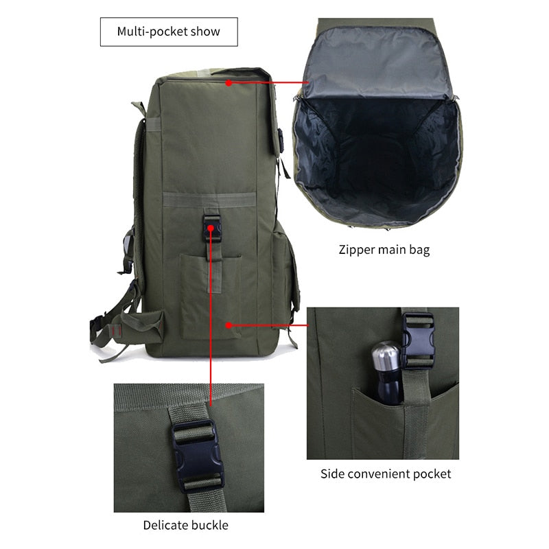 110L Rücksack mit großem Fassungsvermögen Militärische Taktik Molle, Army Bag Herrenrücksack, Rücksack für Wanderreiserucksäcke