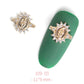 HNUIX 2Pieces 3D Metal Nail art Jewelry Japanese Nail Decorations Top Quality Crystal Manicure Zircon Diamond Charms Pendants