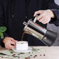 300/500ML 304 Edelstahl Geysir Kaffeemaschine Induktionskocher Espresso Kaffeekanne, Moka Pot Italienische Kaffeemaschine
