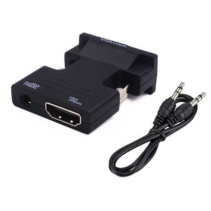 HDMI-kompatible Buchse zu VGA-Stecker Konverter 3.5mm Audio Kabel Adapter 1080P FHD Video Ausgang für PC Laptop TV Monitor Projektor