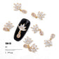 HNUIX 2Pieces 3D Metal Nail art Jewelry Japanese Nail Decorations Top Quality Crystal Manicure Zircon Diamond Charms Pendants