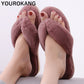 Herbst Winter Frauen Hausschuhe Indoor Boden Flip Flops Mode Pelzigen, warme Pantoffel, Weiche Baumwolle