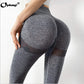 Frauen Nahtlose Yoga Set Sport-BH, Hohe Taille Leggings Fitness Sets