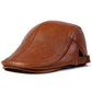 Herren Echtleder Baskenmütze, Herbst / Winter Männlich Braun Verstellbare Hochwertige Gatsby Baskenmütze Caps