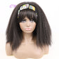 Hair Big Afro Kinky Curly Stirnband Perücken für Frauen Synthetisches Haar Perücken Turban Wrap Hair Style