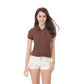 Mehrfarbiges Kurzarm Damen-POLO-Hemd, Sommeroberteile,  elastischer Hemdkragen, 100 % Baumwolle