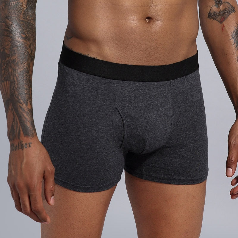 5pcs Boxershorts Herren, European Baumwolle Plus-Größe