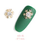 HNUIX 2Pieces 3D Metal Nail art Jewelry Japanese Nail Decorations Top Quality Crystal Manicure Zircon Diamond Charms Pendants