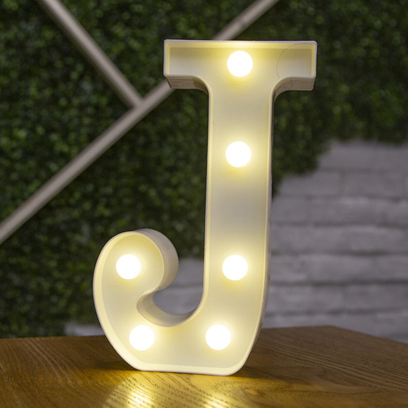 Alphabet Buchstaben LED-Leuchten, Leuchtzahl Lampe, Dekor Batterie, Nachtlicht für Zuhause Hochzeit Geburtstag Weihnachtsfeier Dekoration