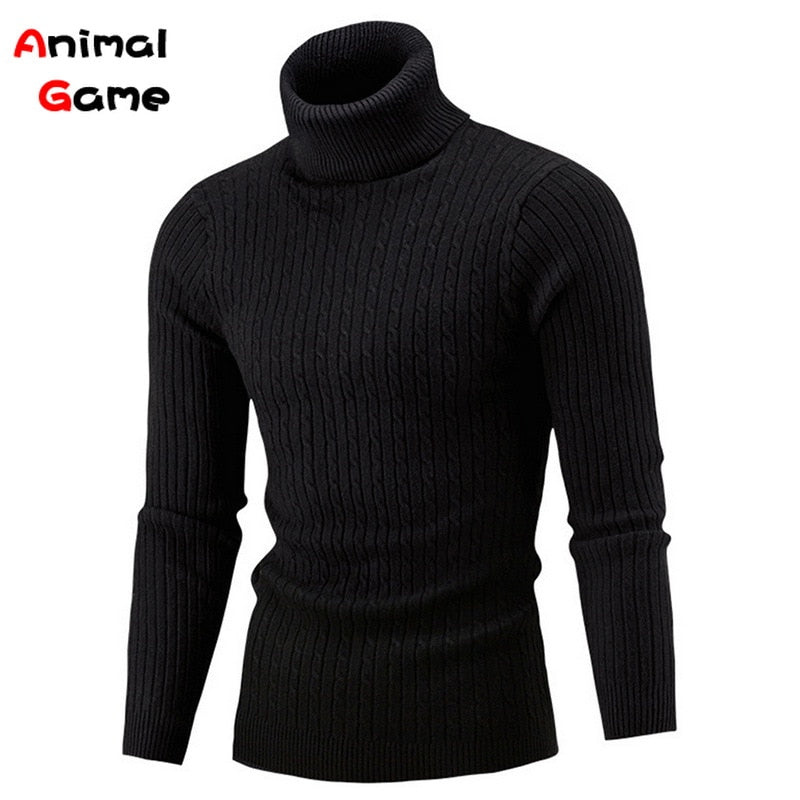 Rollkragen Warmer Strickpullover für Männer