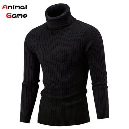 Rollkragen Warmer Strickpullover für Männer