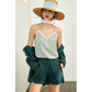 Damen Zweireihiger Anzug, Mantel Hohe Taille Solide Kurz & lange Hose