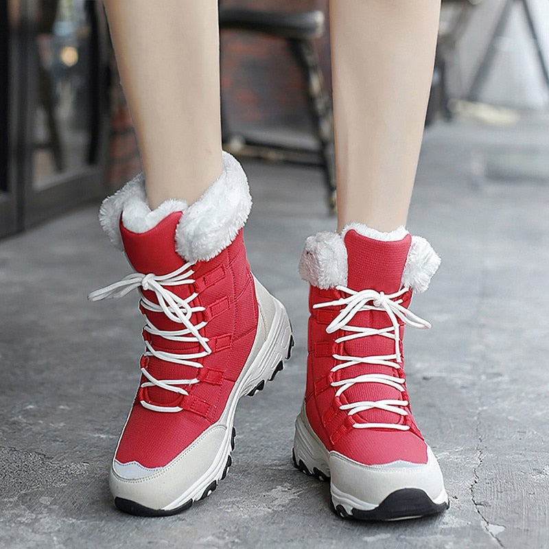 Marke Winter Frauen Schneestiefel Hohe Qualität und Wasserdicht