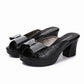 Damen Sandalen aus echtem Leder mit offenen Spitzen
