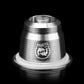 Wiederverwendbare und nachfüllbarenesspresso, Kaffeekapseln  für Nespresso-Maschine mit Tamper Edelstahlkapsel