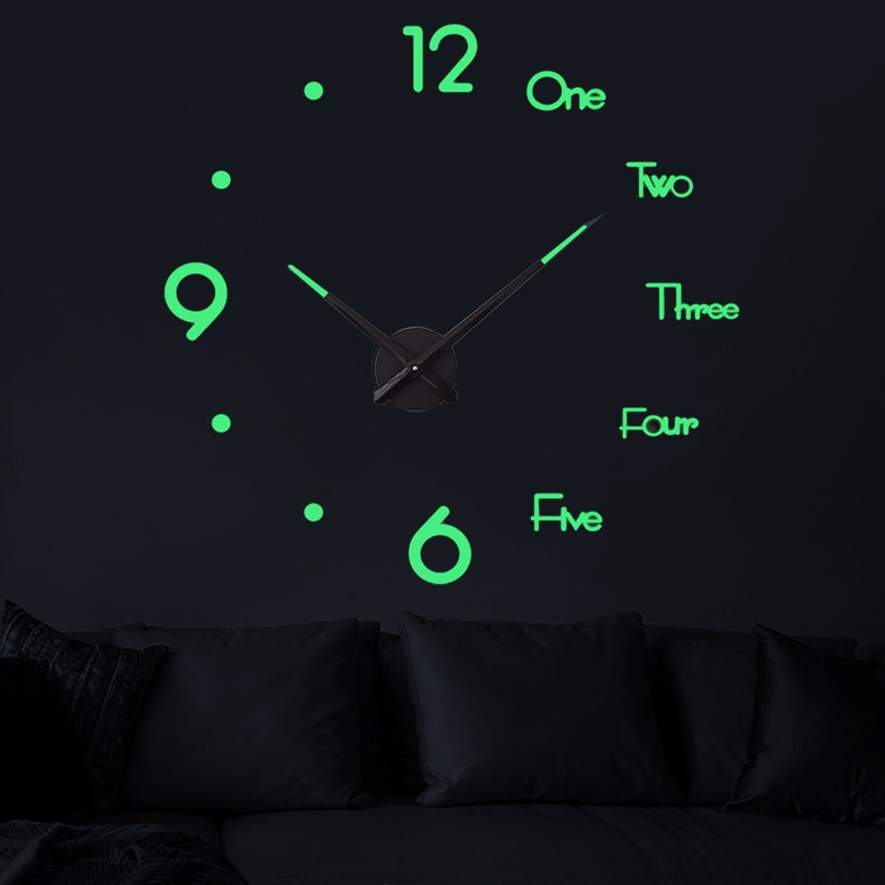 Neue 3D Große Wanduhr Modernes Design, Wandaufkleber Uhr