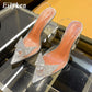 Eilyken Größe 34-45 Sommer Schmetterlingsknoten, Frauen Pumps Mode seltsamer Stil Transparent