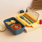 850 ml/1100 ml tragbare Lunchbox Lebensmittelbehälter Mikrowelle geeignet, Bento-Boxen Lunchbox mit Besteck-Sets