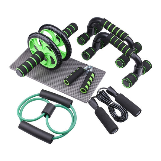 Bauchrad Ab Roller Set, Widerstandsbänder Push-Up-Ständer, Heimübung, Bodybuilding Muskeltraining
