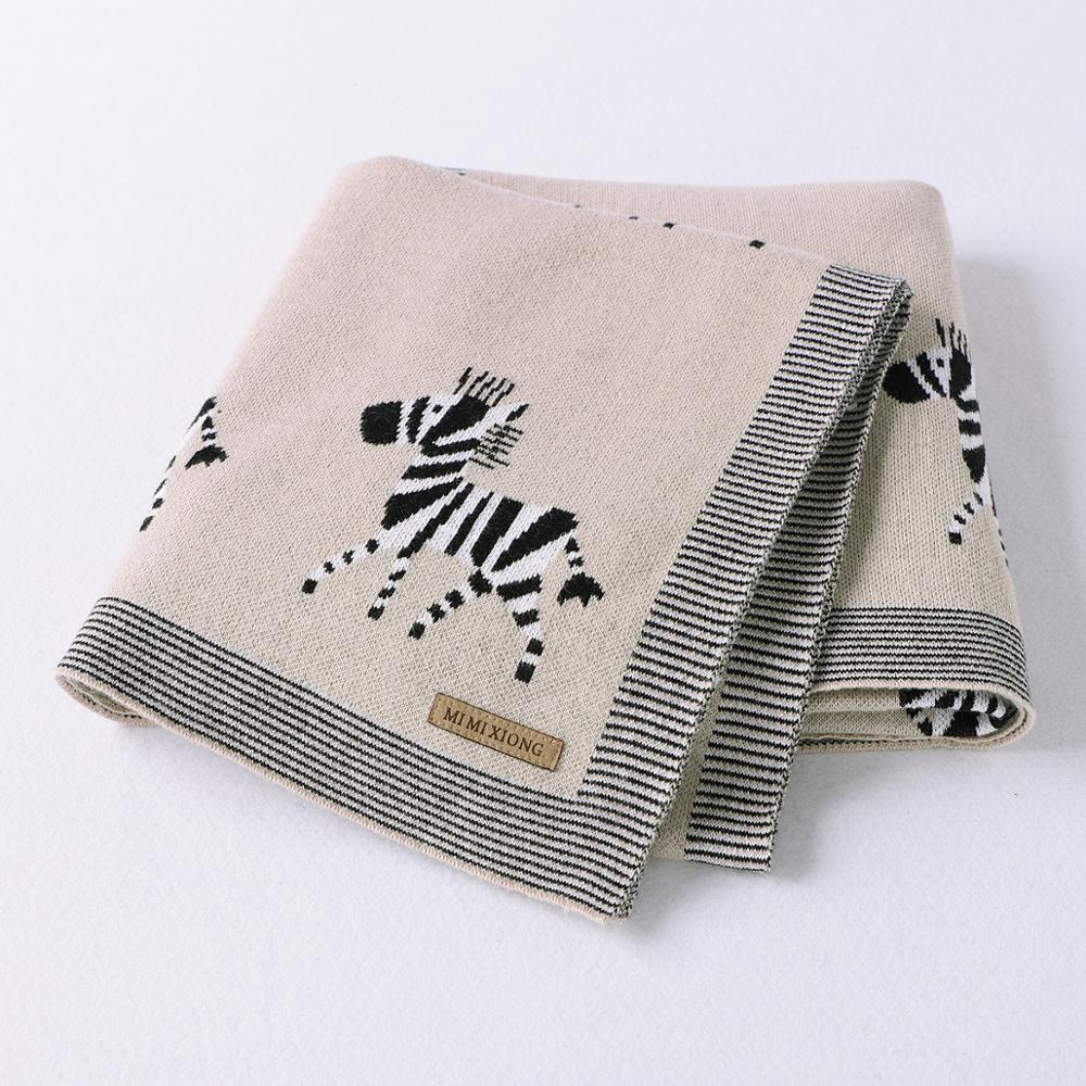Babydecken Neugeborenes weiches Pucktuch 100 * 80 cm, Baumwolle gestrickt