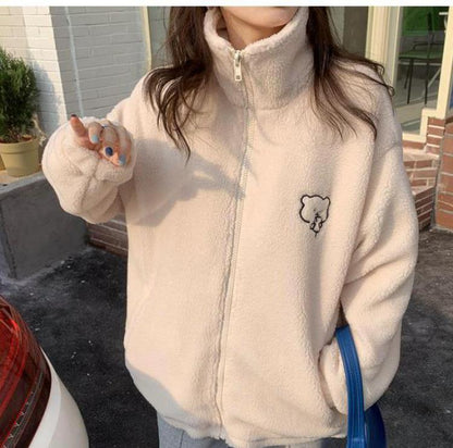 Lammwolle Warm halten Mittellang, Frauen Sweatshirt Herbst/Winter