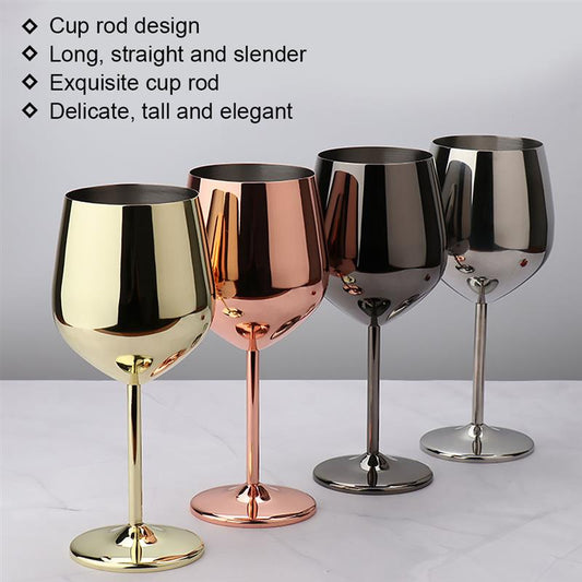 500ml Edelstahl Kelch Champagnerschale, Weinglas Cocktailglas Kreatives Metall