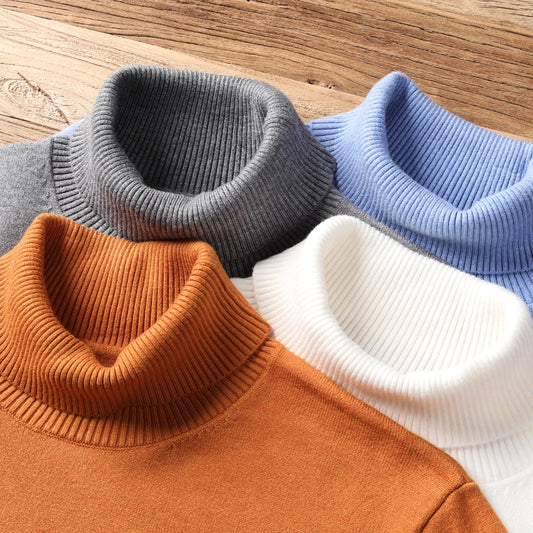 Herbst-Winter-Männer Warmer Rollkragenpullover, hochwertige Mode, lässig, bequem, dicker Pullover, männliche Marke