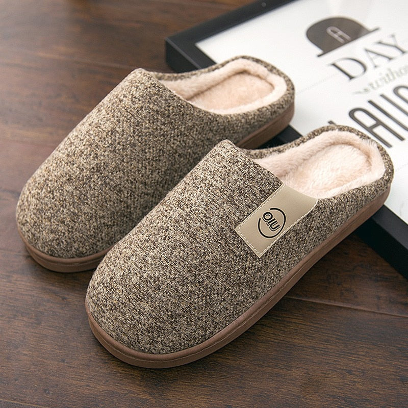 Winterslipper, Klassische Gestrickte Weiche Hochwertige und  Bequeme Pantoffeln