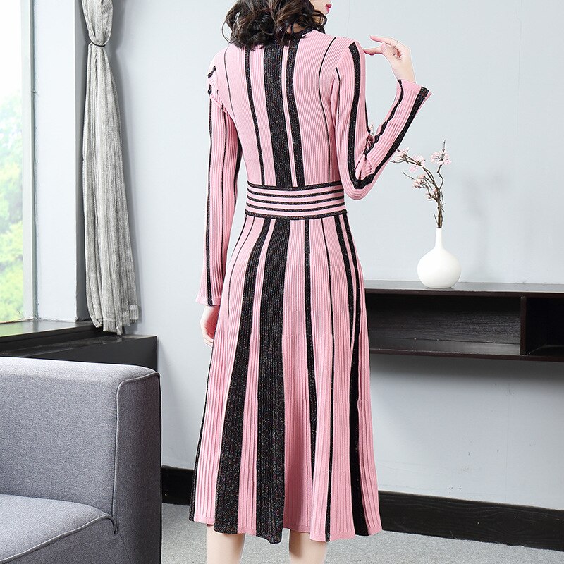 Herbst Damenkleid mit großem Swing