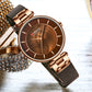 CURREN Mode Frauen Uhr für Damen, Quarzuhren Wasserdicht Stahl Mesh Weiblich Armbanduhr