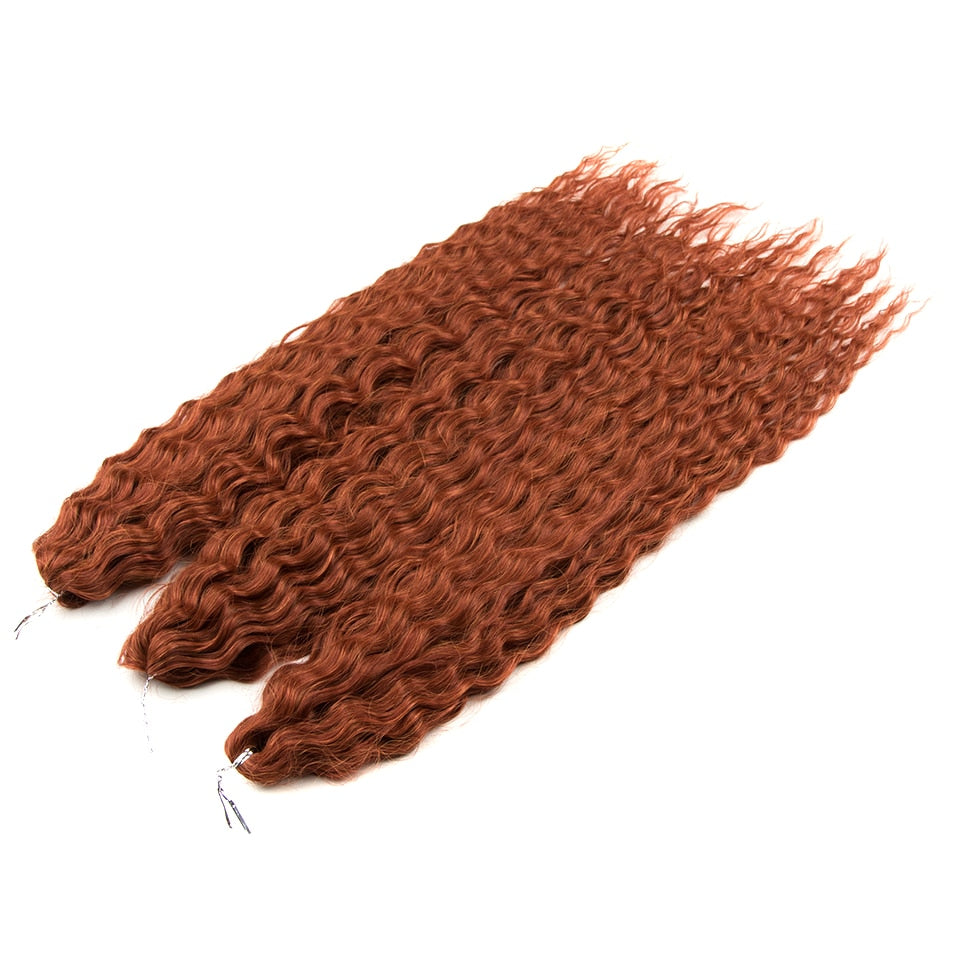 Ariel Curl Hair Wasserwelle Twist Crochet Hair Synthetic Braid Hair Ombre Blonde Pink 22 Inch Deep Wave Braiding Hair Extension
