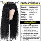 28 Zoll lange Afro Kinky Curly Stirnband Perücken, Synthetische Eis Stirnband Perücke für schwarze Frauen