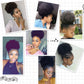 Alileader Synthetische Haarknoten, Afro Kordelzug Pferdeschwanz Flauschige, Afro Puff Haarknoten, Clips im Haarschwanz Pferdeschwanz Zubehör 1St