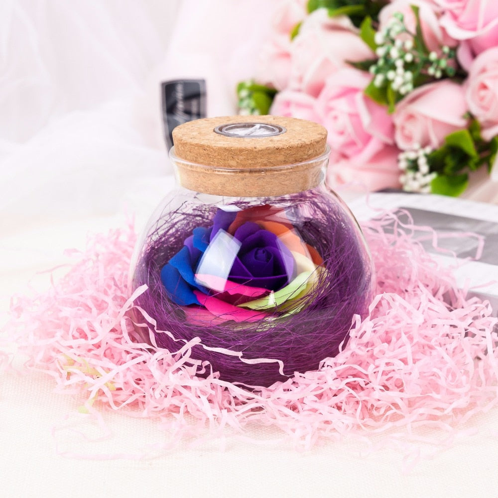 LED romantische Rose Blume mit Fernbedienung, Dimmer Lampe, kreative Nachtlicht Blume