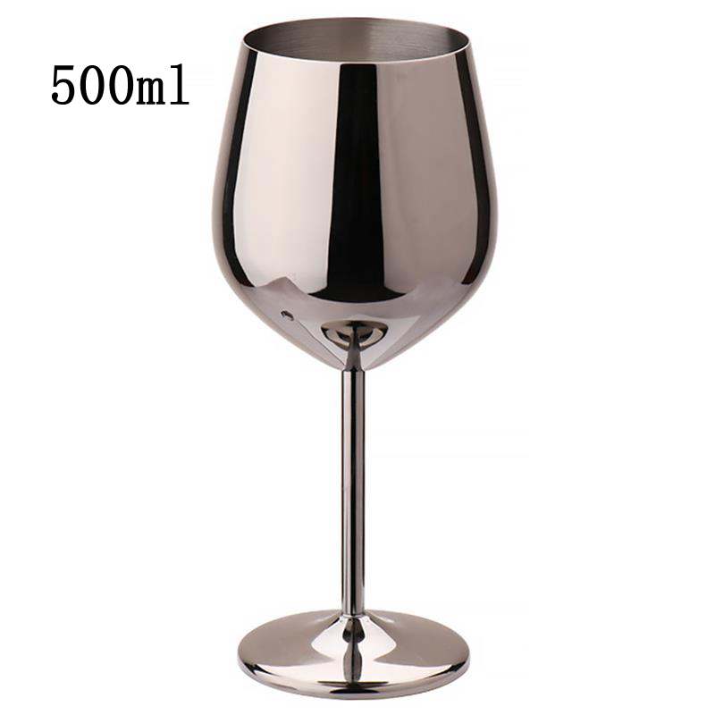 500ml Edelstahl Kelch Champagnerschale, Weinglas Cocktailglas Kreatives Metall