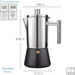 300/500ML 304 Edelstahl Geysir Kaffeemaschine Induktionskocher Espresso Kaffeekanne, Moka Pot Italienische Kaffeemaschine