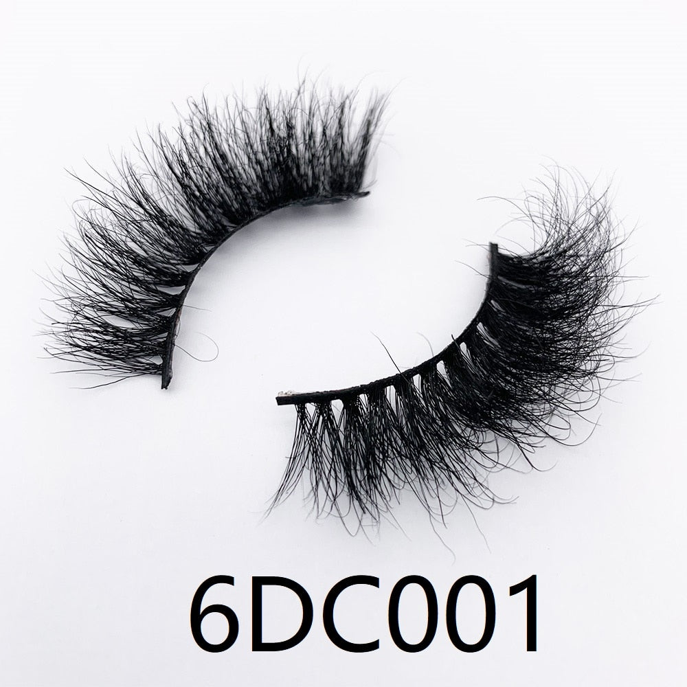 20 mm 3D echte Nerzwimpern, 6DC-Serie Wimpern, 18 mm bis 22 mm Länge