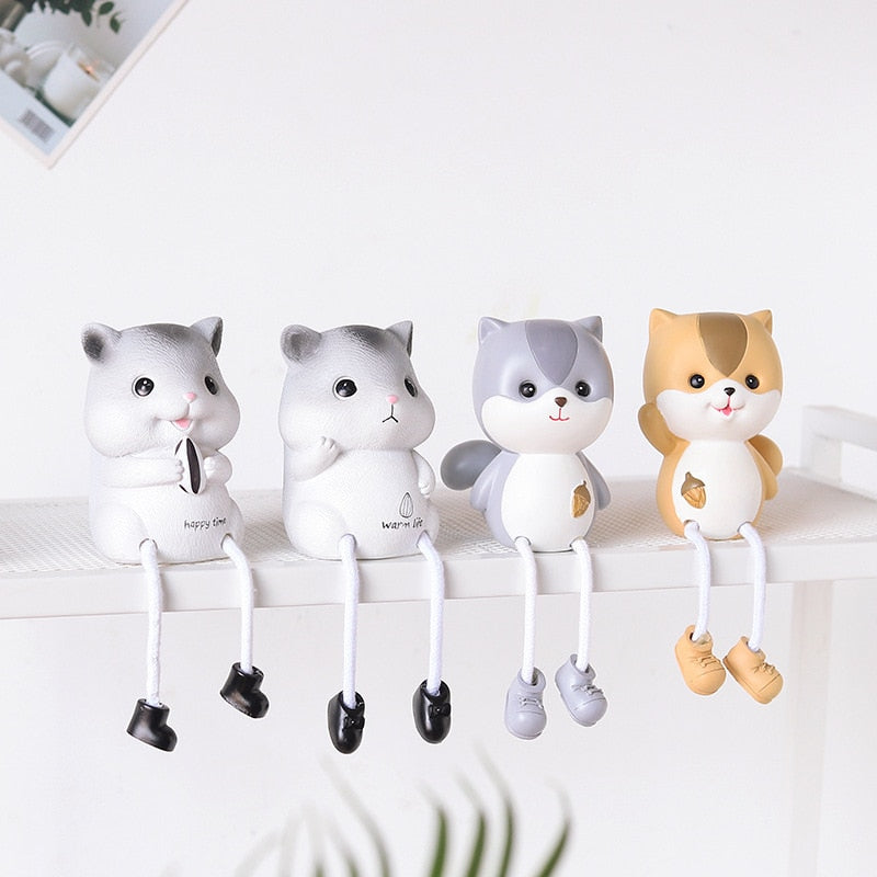 2PCS Nordic Puppe für Wohnzimmer Dekoration Kinderzimmer Dekoration Harz Puppe Hase Figur, Handwerk für Kinder Kinderzimmer Dekoration