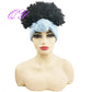Hair Big Afro Kinky Curly Stirnband Perücken für Frauen Synthetisches Haar Perücken Turban Wrap Hair Style