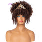 Hair Big Afro Kinky Curly Stirnband Perücken für Frauen Synthetisches Haar Perücken Turban Wrap Hair Style