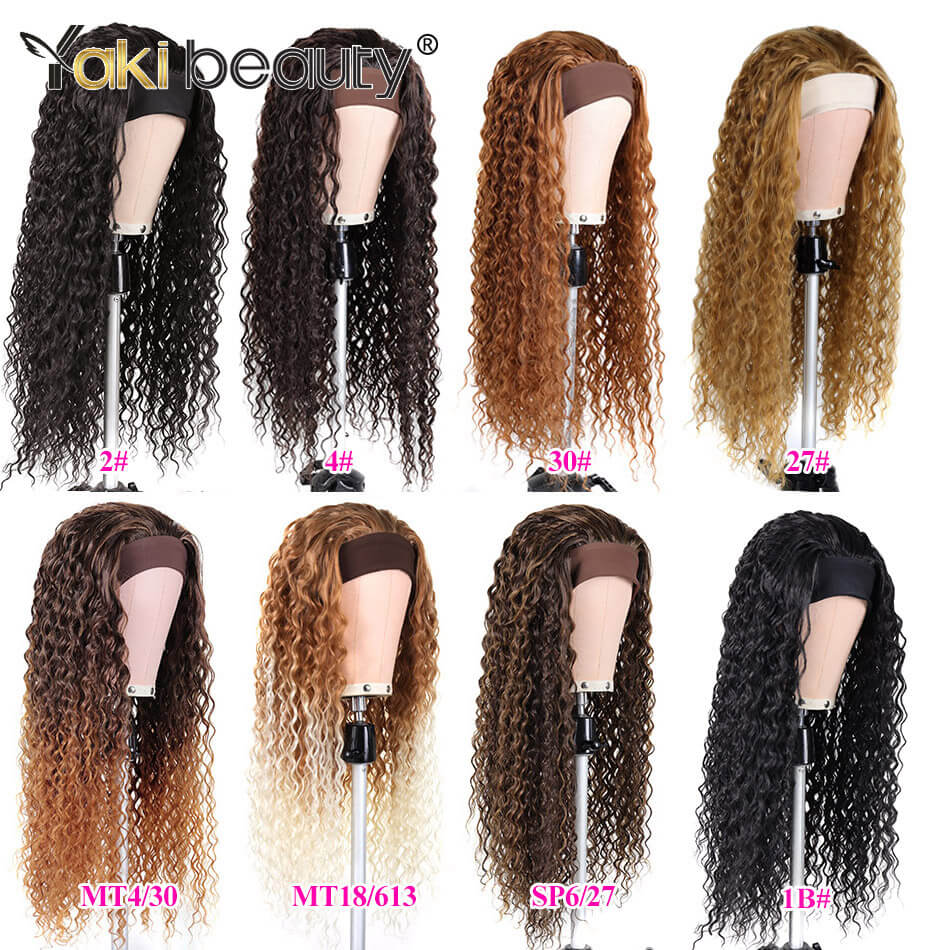 28 Zoll lange Afro Kinky Curly Stirnband Perücken, Synthetische Eis Stirnband Perücke für schwarze Frauen
