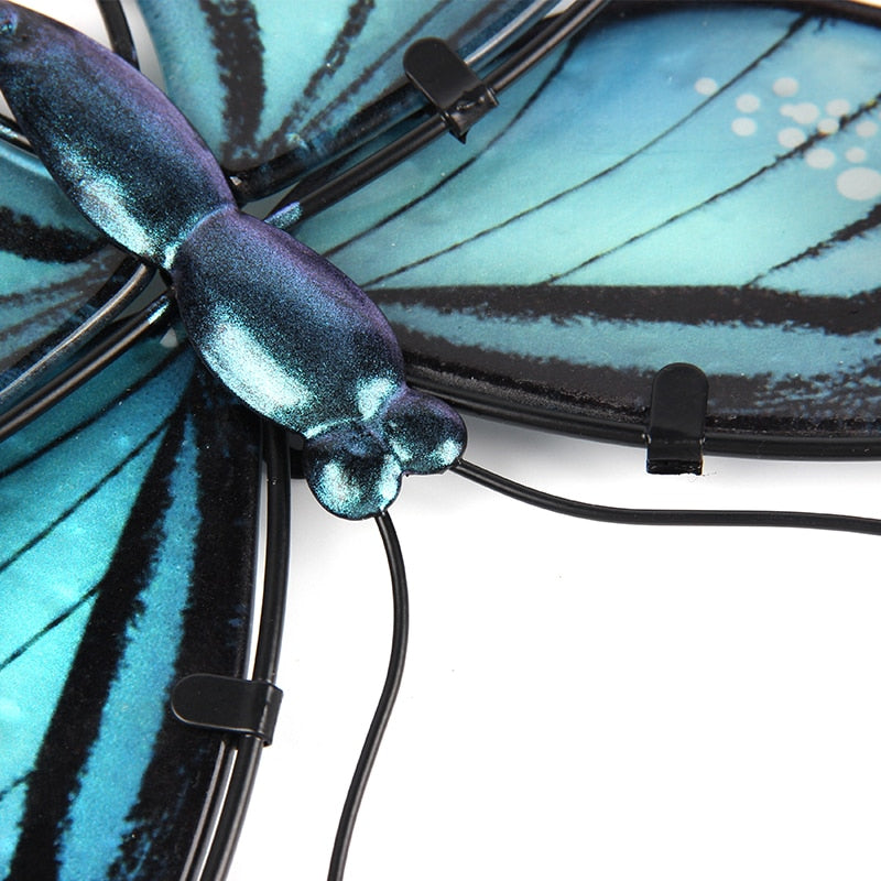 Home Decor Metallschmetterling mit GlassWall Artwork für Gartendekoration, Tierstatuen und Skulpturen für den Garten