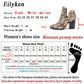 EilyKen Motorrad Western Cowboy Stiefel Frauen Tier Schlange Muster
