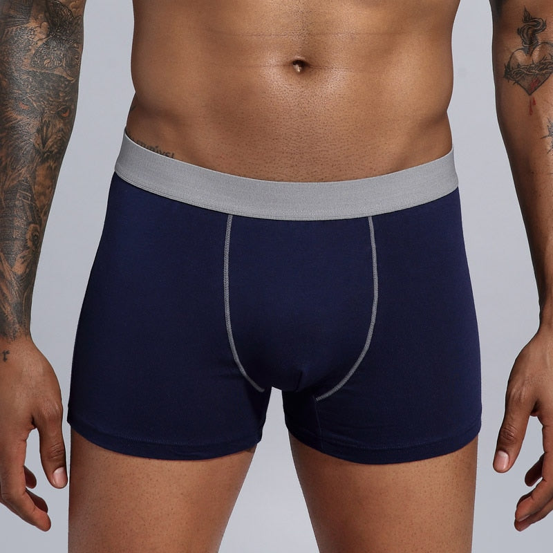5pcs Boxershorts Herren, European Baumwolle Plus-Größe