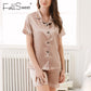 FallSweet Seide Satin Pyjamas Set für Frauen