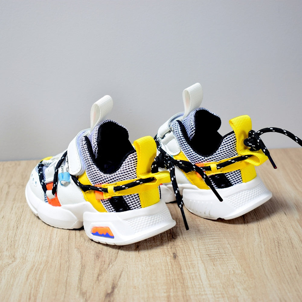 2022 Neue Herbst Kinder Schuhe Mesh Mädchen & Jungen, Sneakers Lace Up Design Atmungsaktiv für Kinder