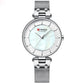 CURREN Mode Frauen Uhr für Damen, Quarzuhren Wasserdicht Stahl Mesh Weiblich Armbanduhr